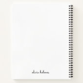 Stijlvol monogram | Modern minimalistisch witscrip Notitieboek (Achterkant)