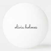 Stijlvol monogram | Modern minimalistisch witscrip Pingpongbal (Voorkant)