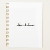 Stijlvol monogram | Modern minimalistisch witscrip Planner (Voorkant)