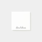 Stijlvol monogram | Modern minimalistisch witscrip Post-it® Notes (Voorkant)
