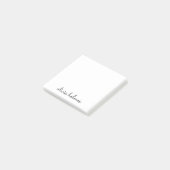 Stijlvol monogram | Modern minimalistisch witscrip Post-it® Notes (Schuin)