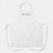 Stijlvol monogram | Modern minimalistisch witscrip Schort (Voorkant)