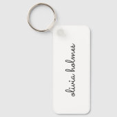 Stijlvol monogram | Modern minimalistisch witscrip Sleutelhanger (Voorkant)