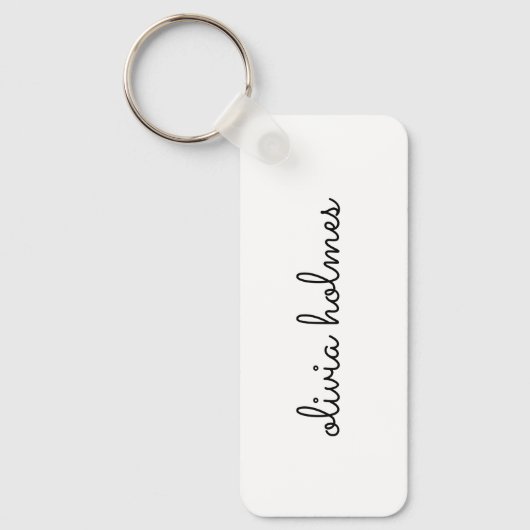 Stijlvol monogram | Modern minimalistisch witscrip Sleutelhanger (Voorkant)