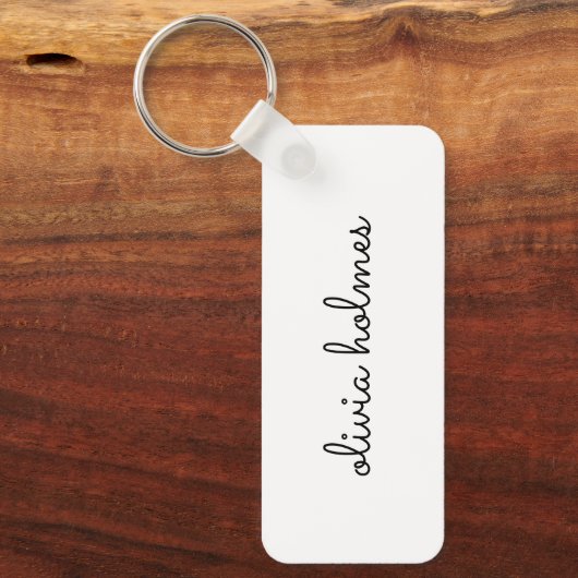 Stijlvol monogram | Modern minimalistisch witscrip Sleutelhanger (Voorkant)