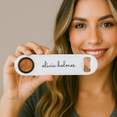 Stijlvol monogram | Modern minimalistisch witscrip Speed Flessenopener