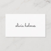 Stijlvol monogram | Modern minimalistisch witscrip Visitekaartje (Voorkant)