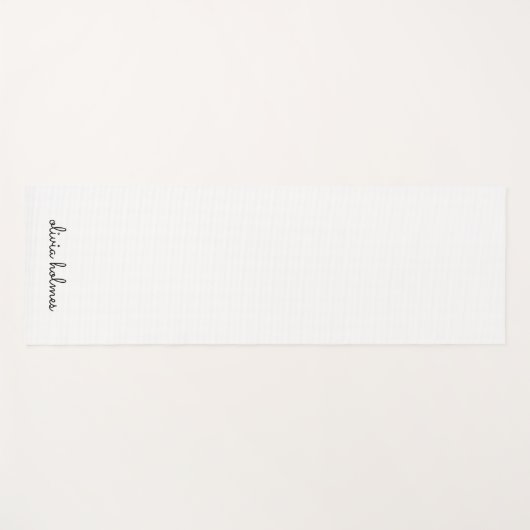 Stijlvol monogram | Modern minimalistisch witscrip Yogamat (Voorkant (horizontaal))