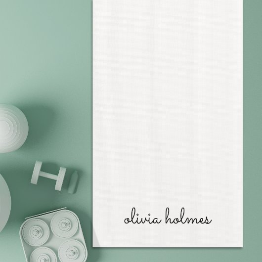 Stijlvol monogram | Modern minimalistisch witscrip Yogamat