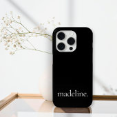 Stijlvol Monogram Modern Minimalistisch Zwart Wit Case-Mate iPhone Case