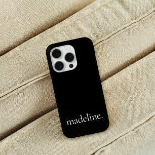 Stijlvol Monogram Modern Minimalistisch Zwart Wit iPhone 15 Pro Case