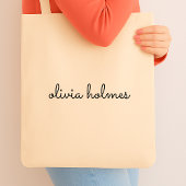 Stijlvol monogram | Moderne minimale typografische Tote Bag