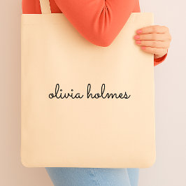 Stijlvol monogram | Moderne minimale typografische Tote Bag