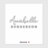 Stijlvol monogram | Moderne Sticker voor Script-la (Vel)