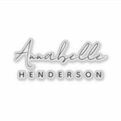 Stijlvol monogram | Moderne Sticker voor Script-la (Voorkant)