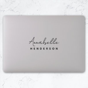 Stijlvol monogram   Moderne Sticker voor Script-la