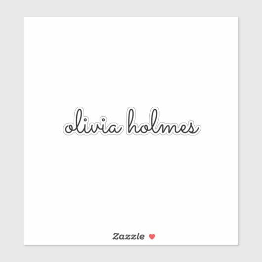 Stijlvol monogram | Moderne Sticker voor Script-la (Vel)