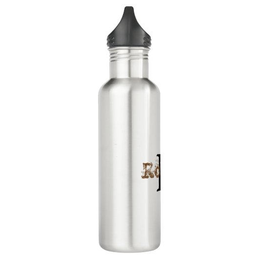 Stijlvol monogram Naam Initiaal Modern Waterfles (Links)