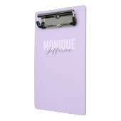 Stijlvol monogram naam Modern Lila lavender Mini Klembord (Angled2)
