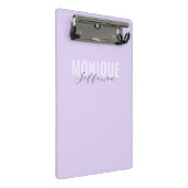 Stijlvol monogram naam Modern Lila lavender Mini Klembord (Schuin)