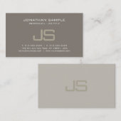 Stijlvol Monogram Ontwerp Modern Professional Plai Visitekaartje (Voorkant / Achterkant)