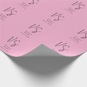 Stijlvol Monogram Professioneel Licht Roze Cadeaupapier (Hoek)