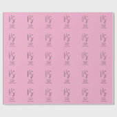 Stijlvol Monogram Professioneel Lichtroze Cadeaupapier (Vlak)