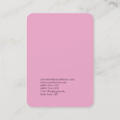 Stijlvol Monogram Professioneel Lichtroze Visitekaartje (Achterkant)