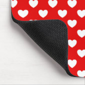 Stijlvol monogram rood en zwart, wit muismat (Hoek)