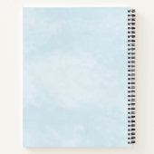 Stijlvol monogram roze botanische pony's elegant notitieboek (Achterkant)