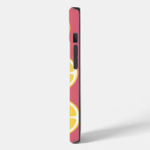 Stijlvol monogram roze en geel Case-Mate iPhone case (Achterkant / Links)