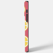 Stijlvol monogram roze en geel Case-Mate iPhone case (Achterkant / Links)