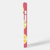 Stijlvol monogram roze en geel Case-Mate iPhone case (Achterkant / Links)