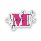 Stijlvol monogram sticker (Voorkant)
