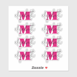 Stijlvol monogram sticker