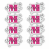 Stijlvol monogram sticker (Voorkant)