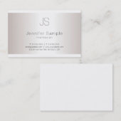 Stijlvol monogram stijlvol design Salon Silver Mod Visitekaartje (Voorkant / Achterkant)