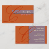 Stijlvol Monogram Visitekaartje (Voorkant / Achterkant)