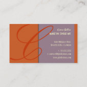 Stijlvol Monogram Visitekaartje (Achterkant)