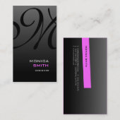 Stijlvol Monogram Visitekaartje Twee Sided (Voorkant / Achterkant)