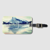 Stijlvol monogram voor schilderen in Waterverf Bagagelabel (Voorkant (horizontaal))