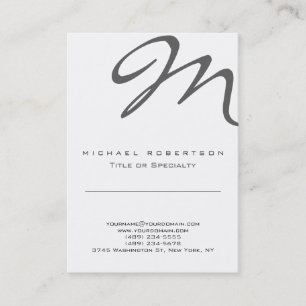 Stijlvol Monogram White Clean Visitekaartje