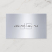 Stijlvol Monogram zilver ziet er eenvoudig uit in  Visitekaartje (Voorkant)