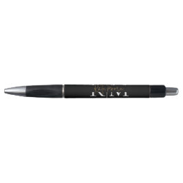 Stijlvol Monogram Zwar Goud Schrift Kantoor School Pen
