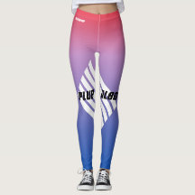 Stijlvol monogramme blauwe roze gradiënt werkout