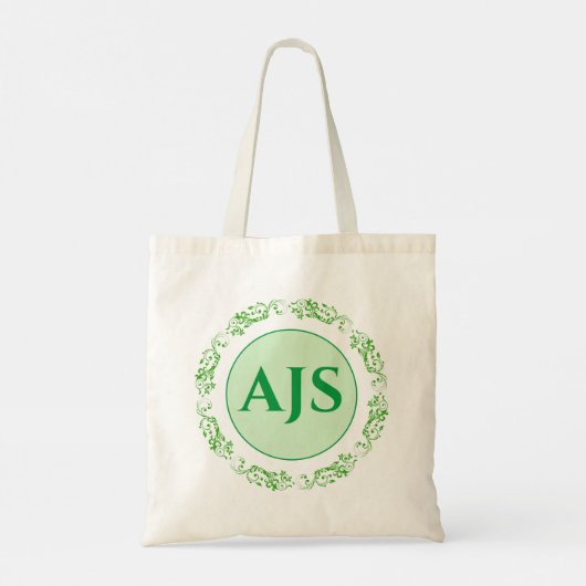 Stijlvol Monogrammed Circular Design. Tote Bag (Achterkant)