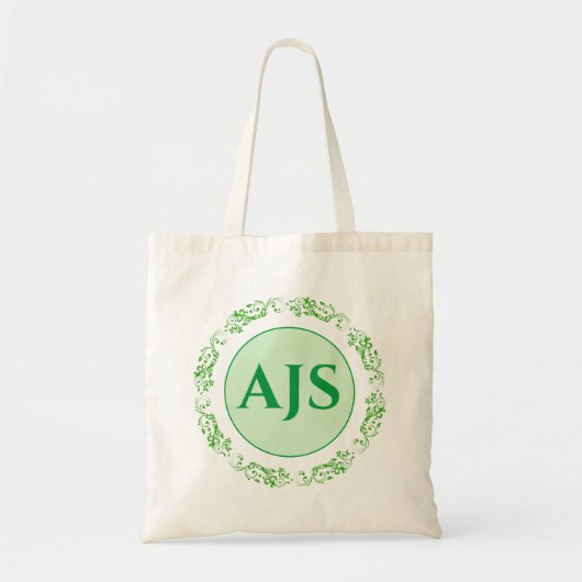 Stijlvol Monogrammed Circular Design. Tote Bag (Voorkant)