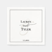 Stijlvol Monogrammed Trouwreceptie servies Servet (Voorkant)