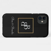 Stijlvol Monogrammen Tekstontwerp Case-Mate iPhone Case (Achterkant (horizontaal))