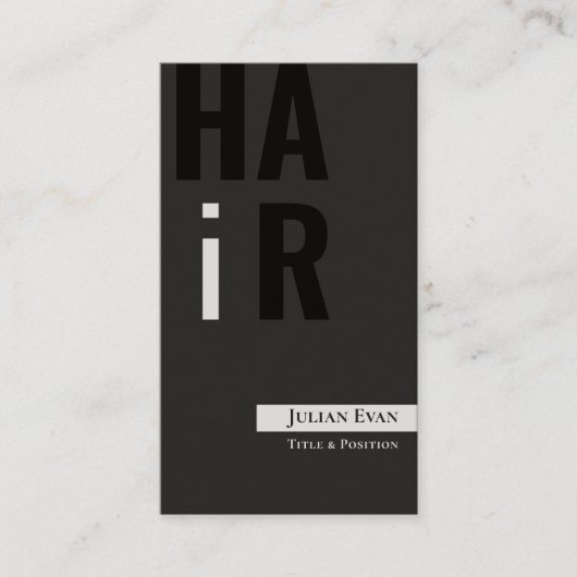 Stijlvol Monotone kapper Visitekaartje (Voorkant)